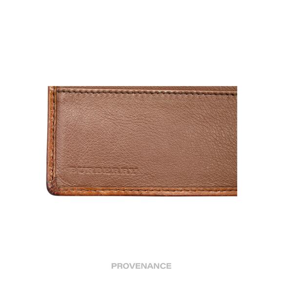 🔴 Burberry Nova Check Canvas Bifold Wallet - Brown Leather - Picture 3 of 8